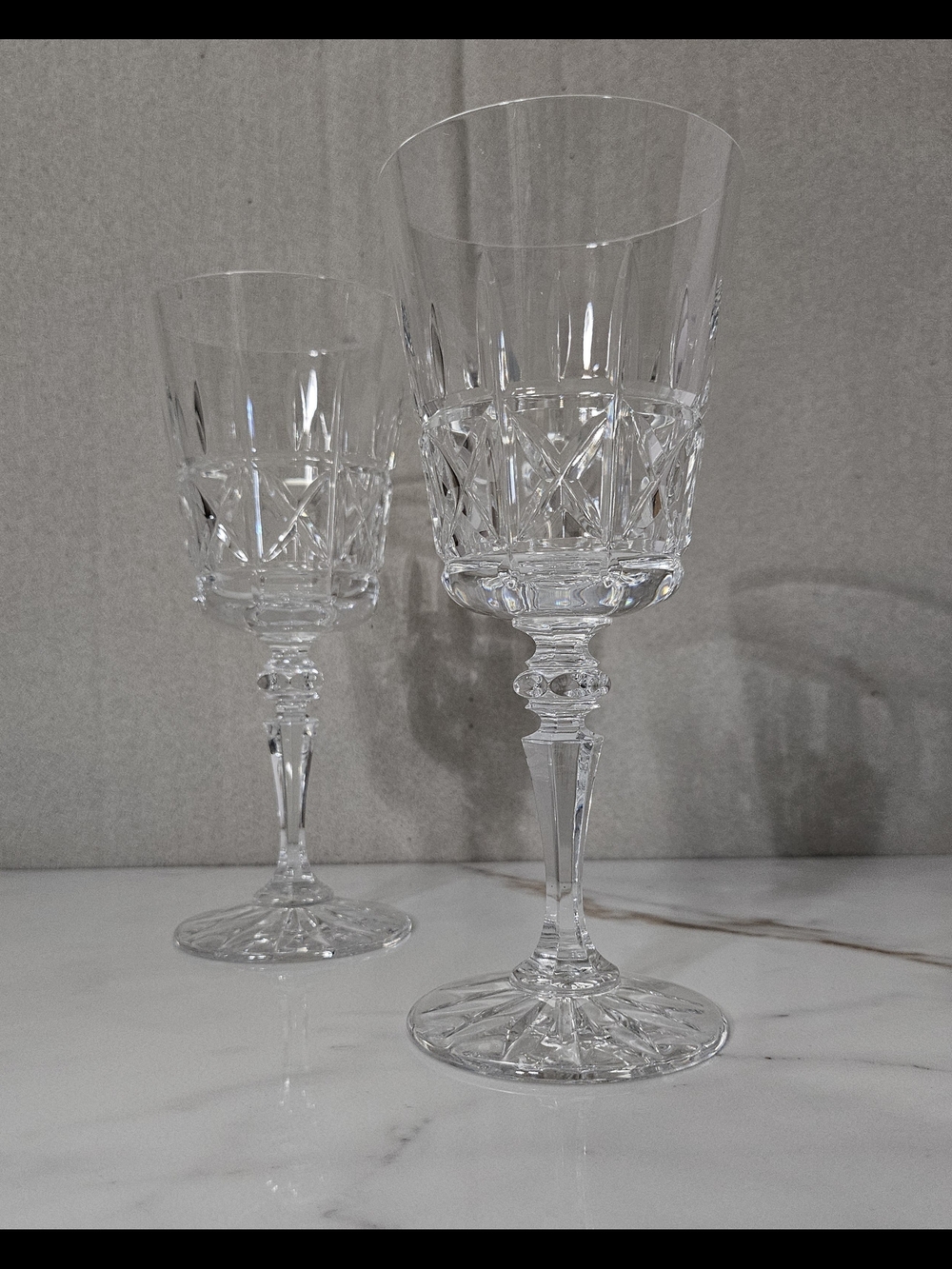 Vintage Galway Crystal Wine Glasses - Burren Suite (Pair of 2)